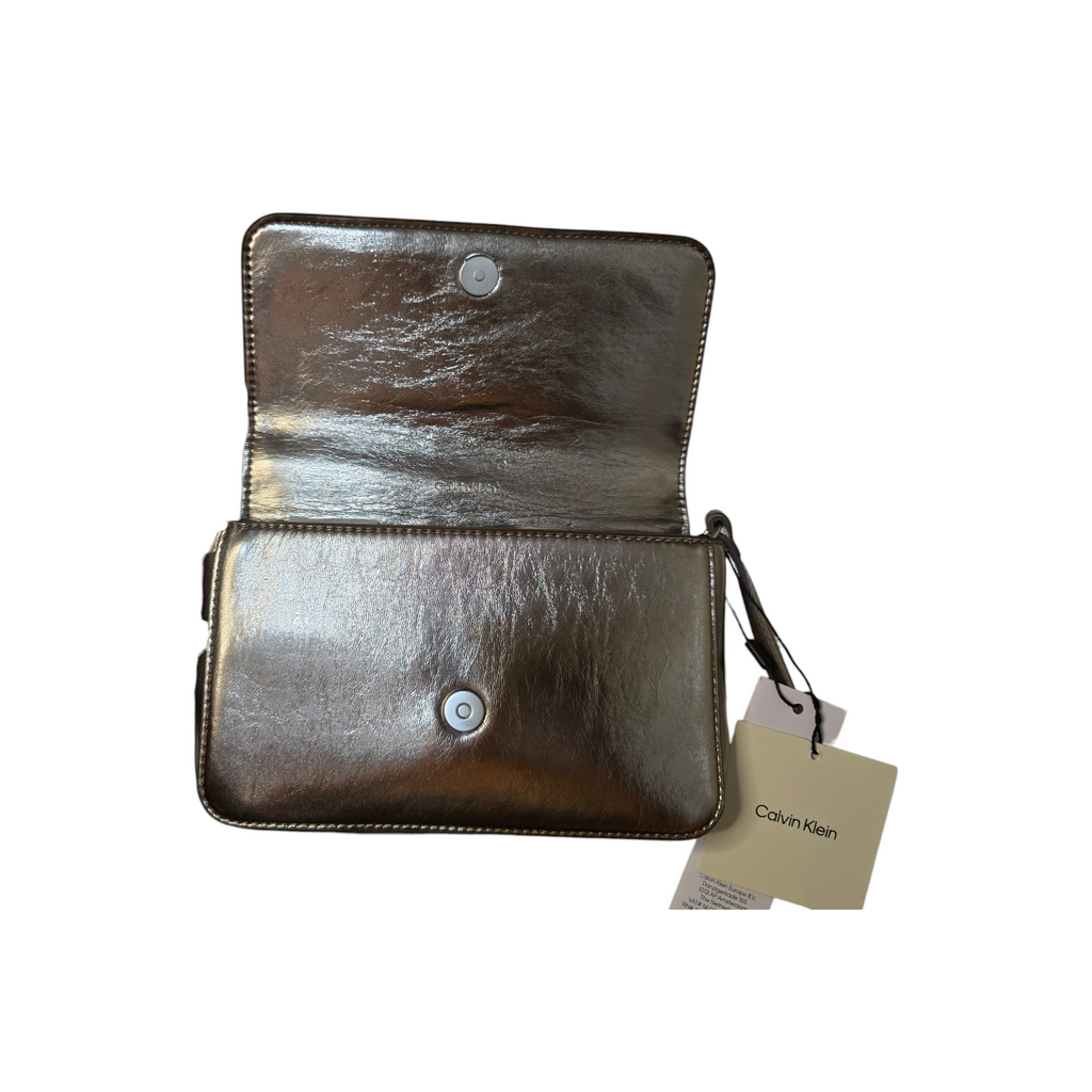 Bolso Bandolera Minimalista Calvin Klein Jeans - Acabado Metalizado
