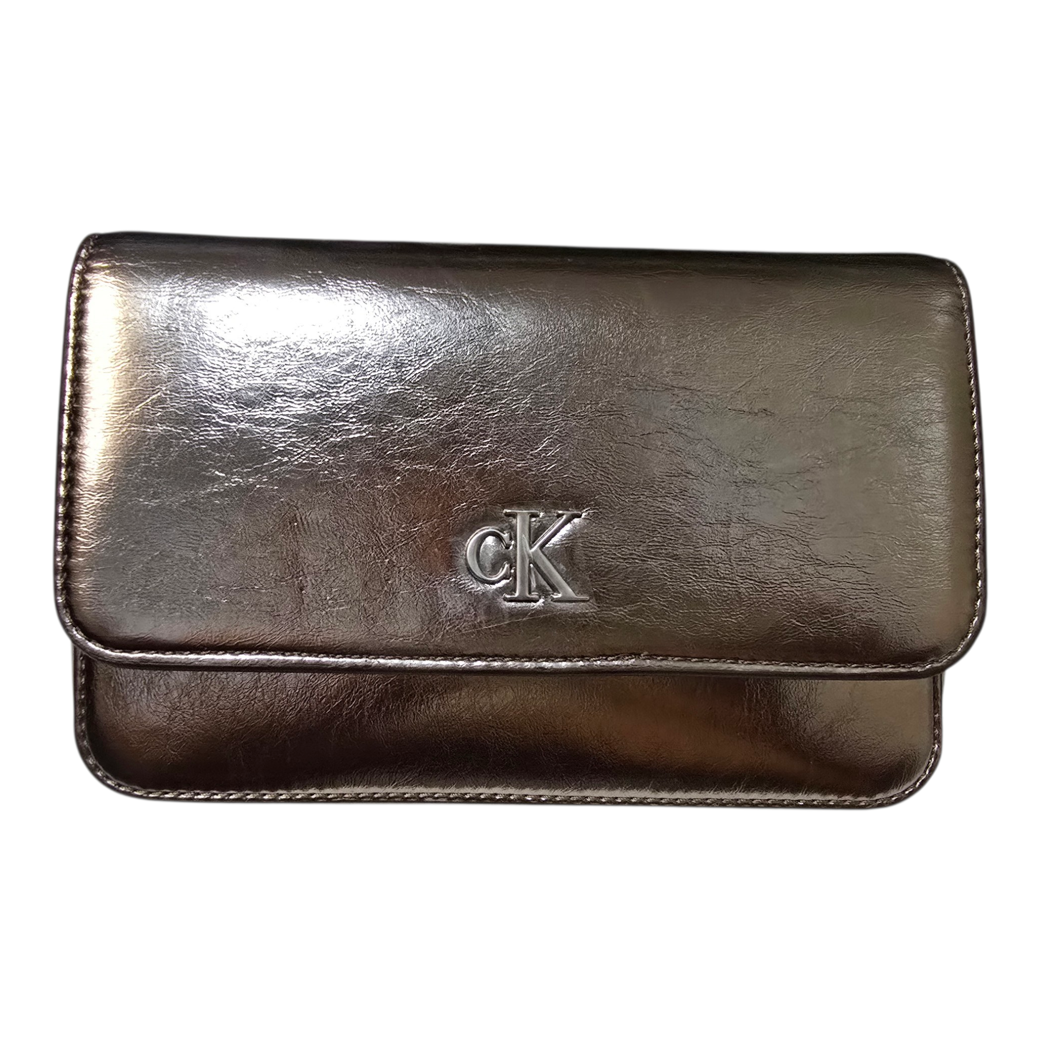 Bolso Bandolera Minimalista Calvin Klein Jeans - Acabado Metalizado