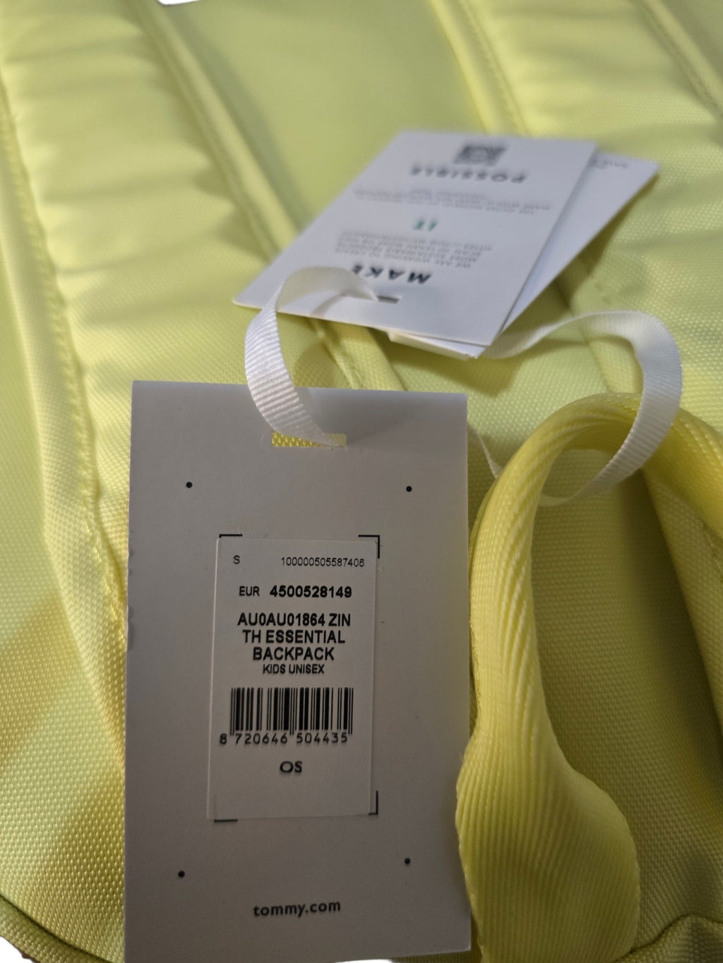 Mochila Tommy Hilfiger Junior en color Amarillo Plátano
