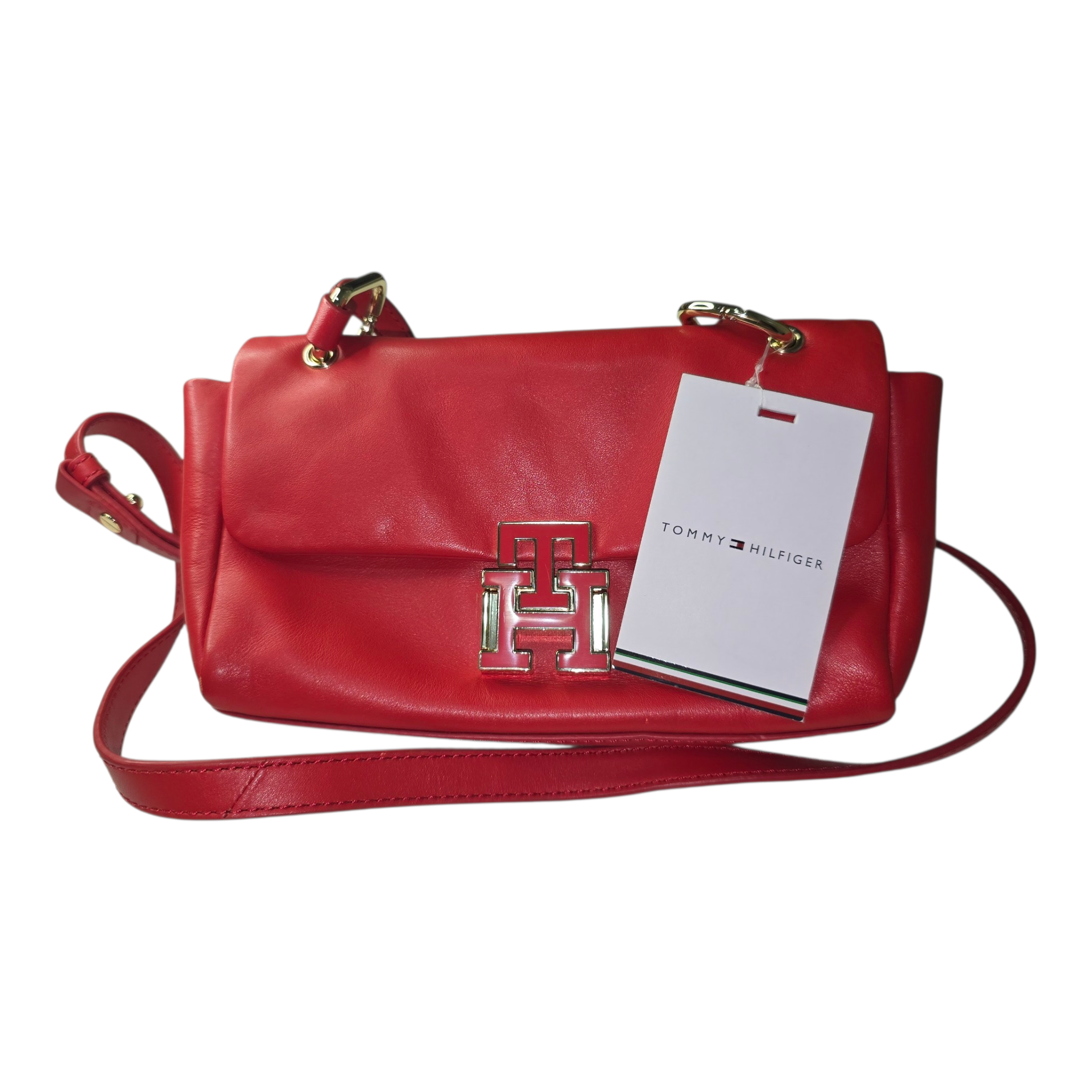 Bolso Tommy Hilfiger Pushlock Leather Crossover Bag