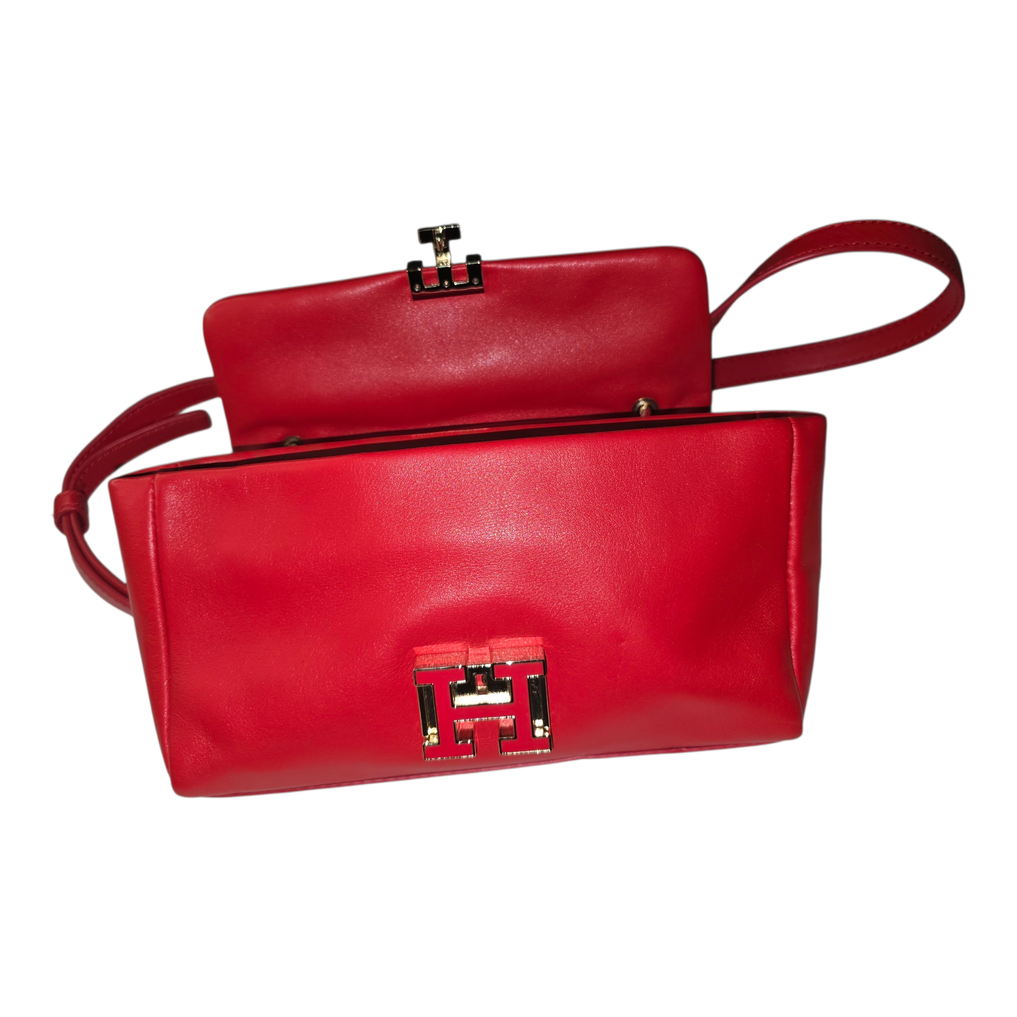 Bolso Tommy Hilfiger Pushlock Leather Crossover Bag