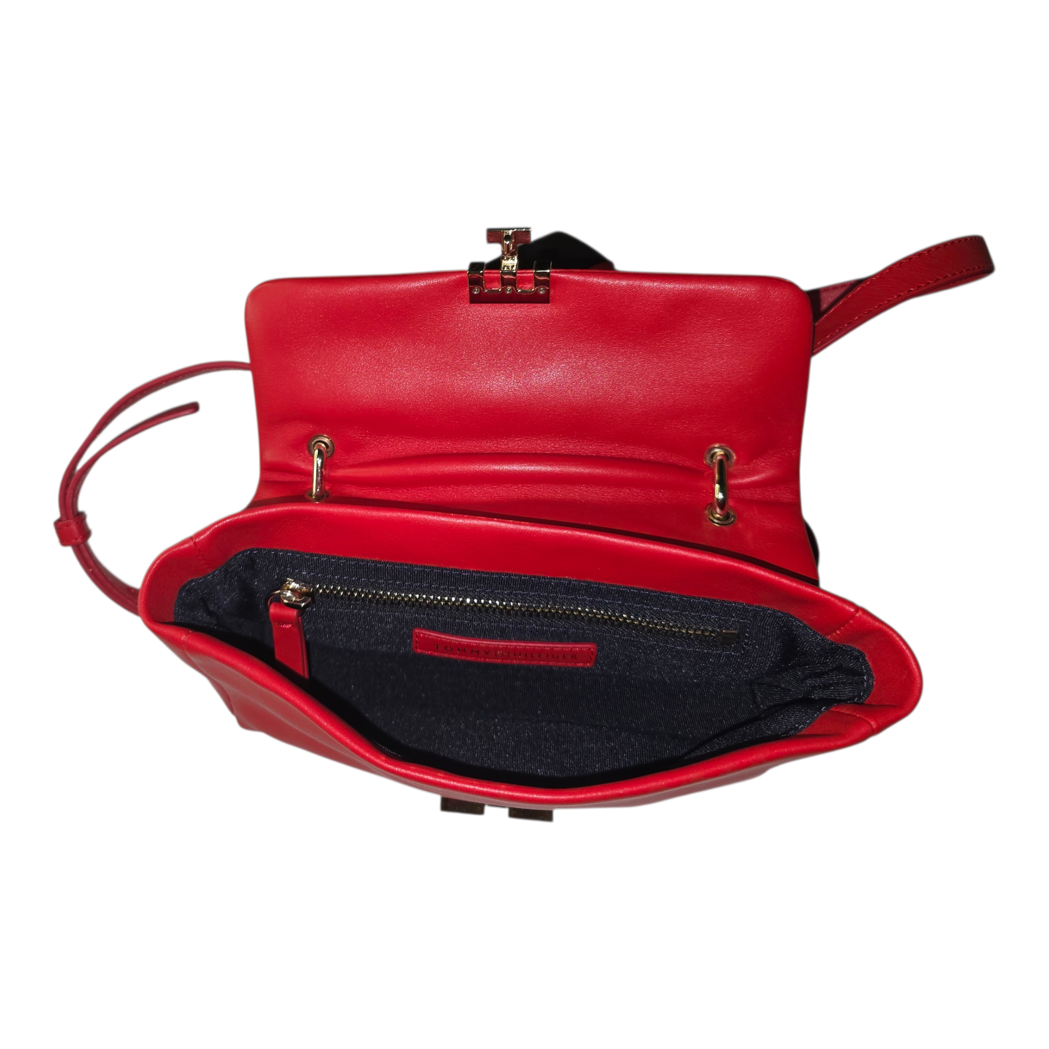 Bolso Tommy Hilfiger Pushlock Leather Crossover Bag