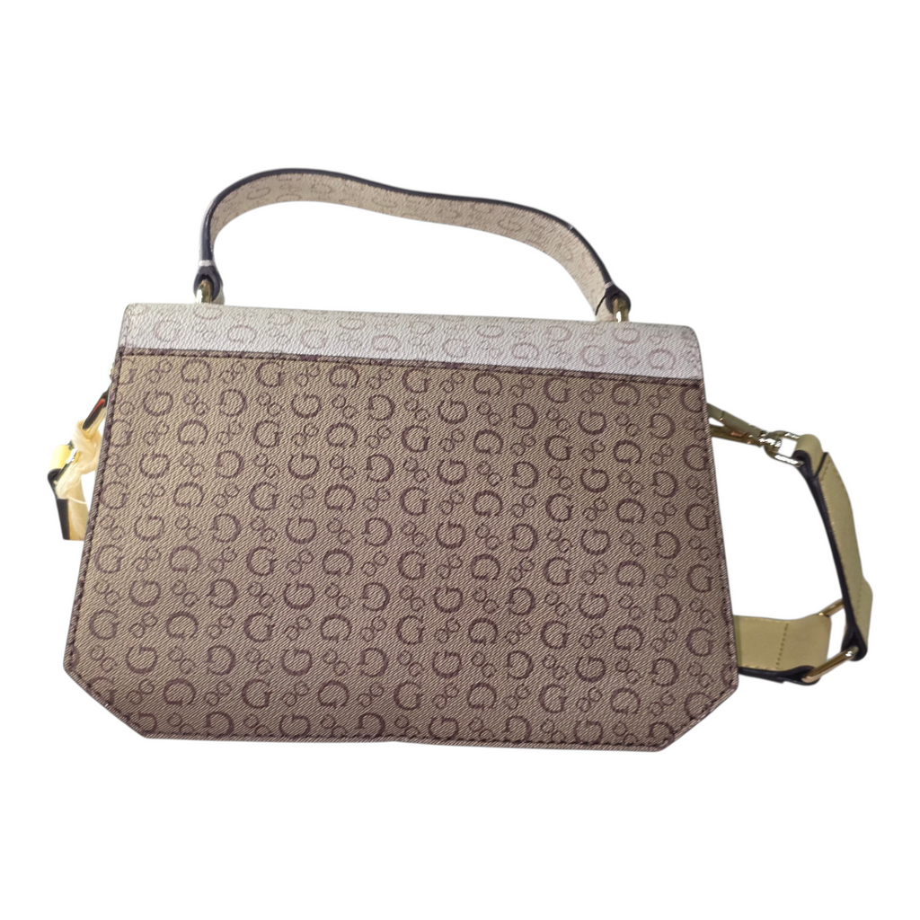 Bolso Guess Llano Mini Crossbody – Estilo Monograma Beige
