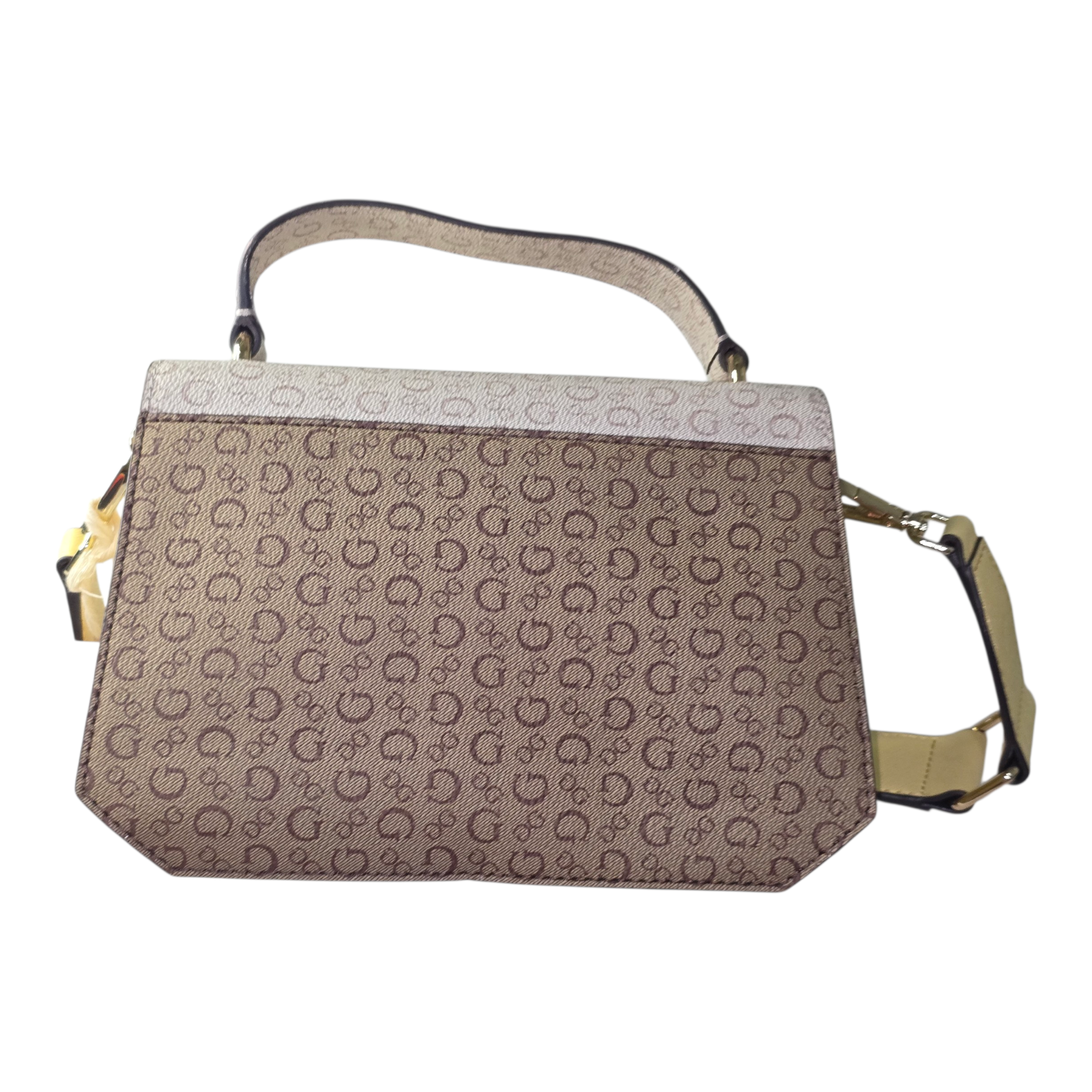 Bolso Guess Llano Mini Crossbody – Estilo Monograma Beige