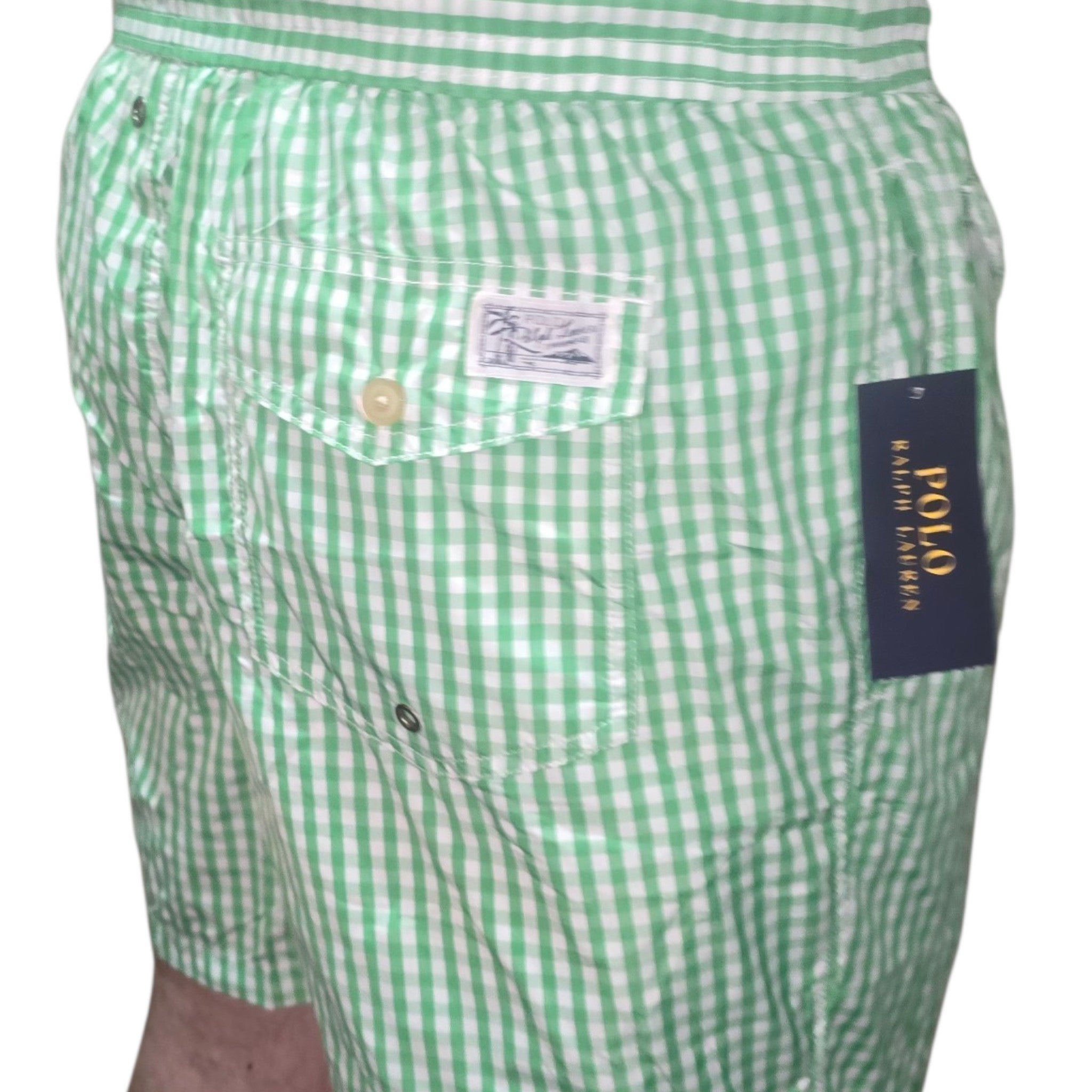 Bañador Polo Ralph Lauren Traveler - Cuadros Vichy Verde