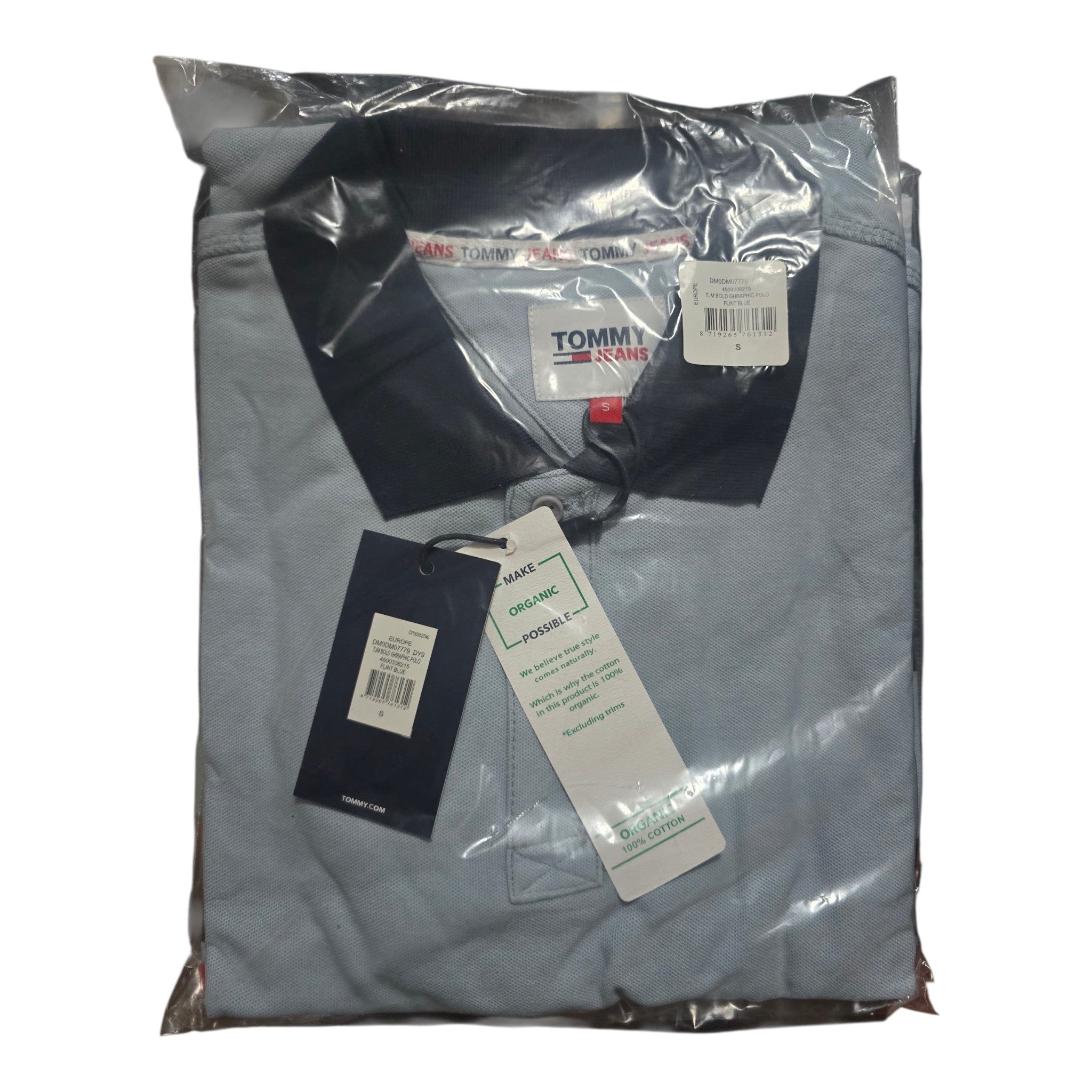 Polo Tommy Jeans Bold Graphic- Azul Claro