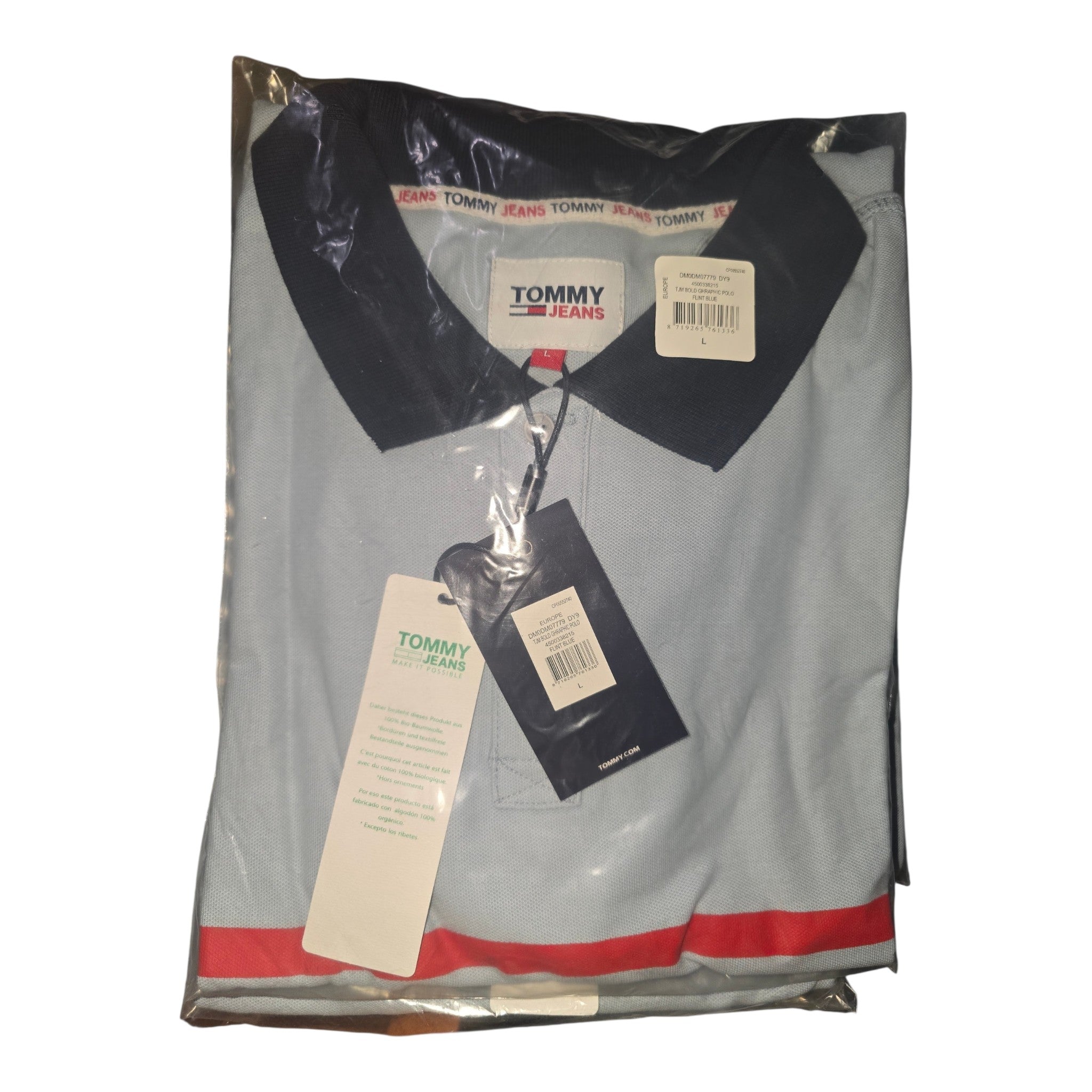 Polo Tommy Jeans Bold Graphic- Azul Claro