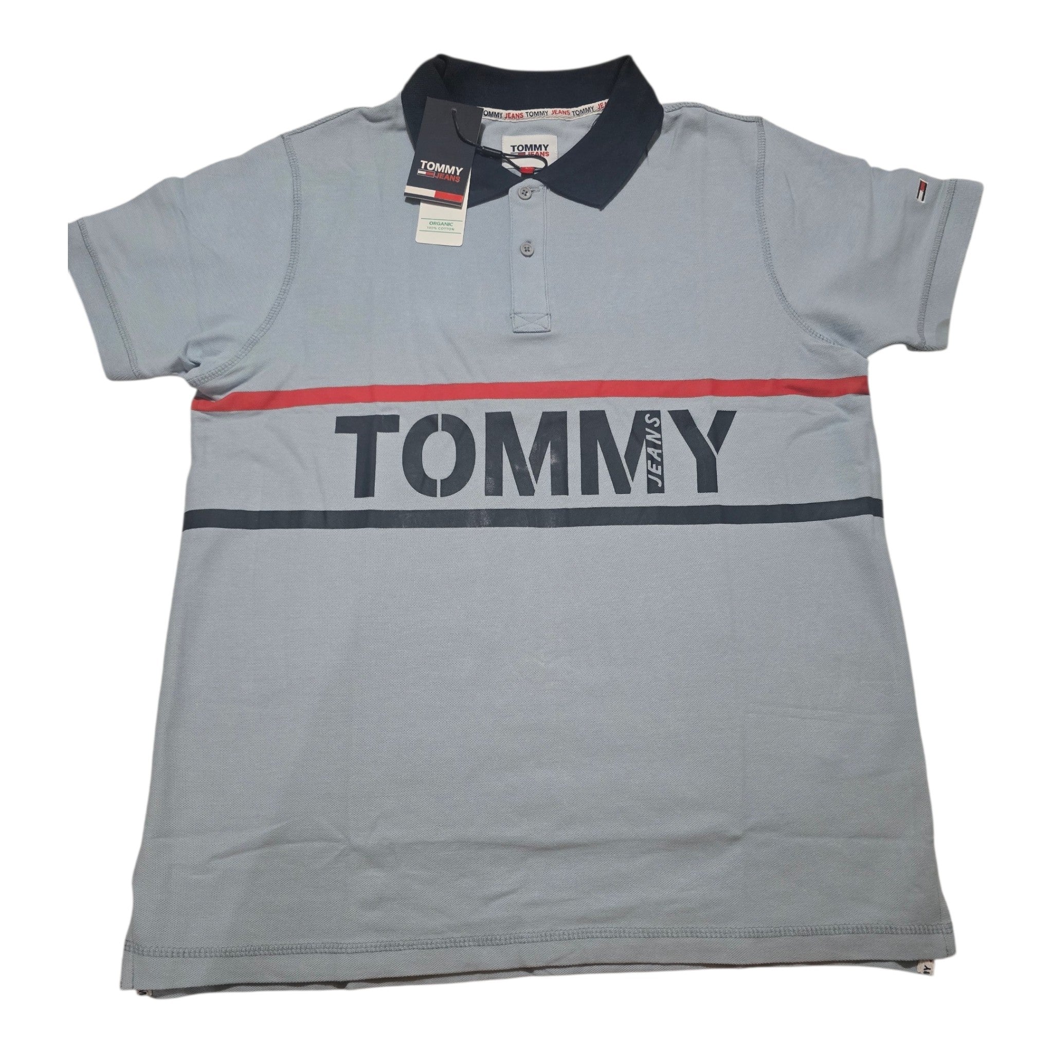 Polo Tommy Jeans Bold Graphic- Azul Claro