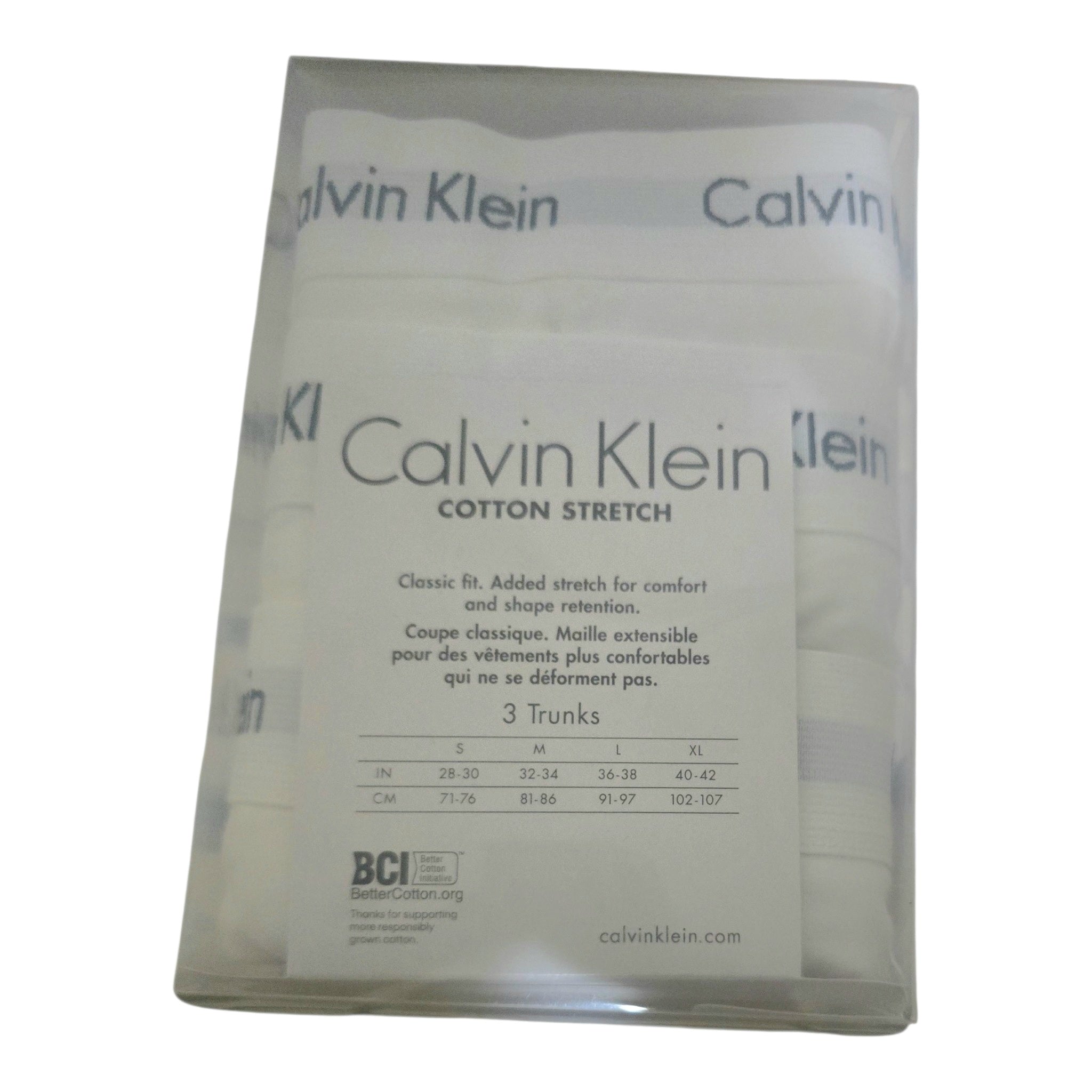 Calzoncillo Pack de 3 Bóxers Calvin Klein Cotton Stretch – Blanco Clásico
