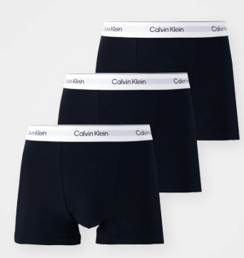 Calzoncillo Packs de Bóxers Clásicos Calvin Klein (3 Unidades) – Negro