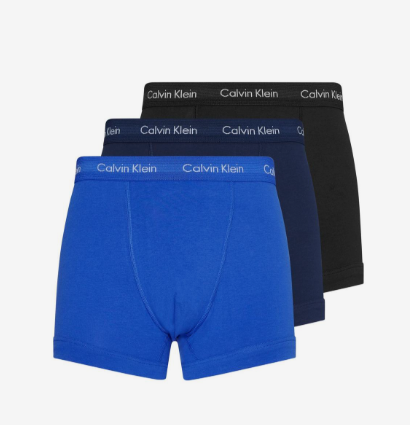 Calzoncillo Pack de 3 Bóxers Calvin Klein - Tonos Azules y Negro