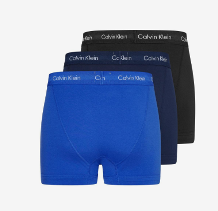 Calzoncillo Pack de 3 Bóxers Calvin Klein - Tonos Azules y Negro