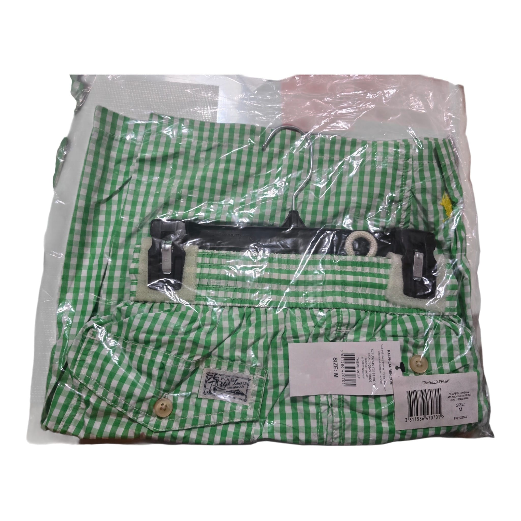 Bañador Polo Ralph Lauren Traveler - Cuadros Vichy Verde
