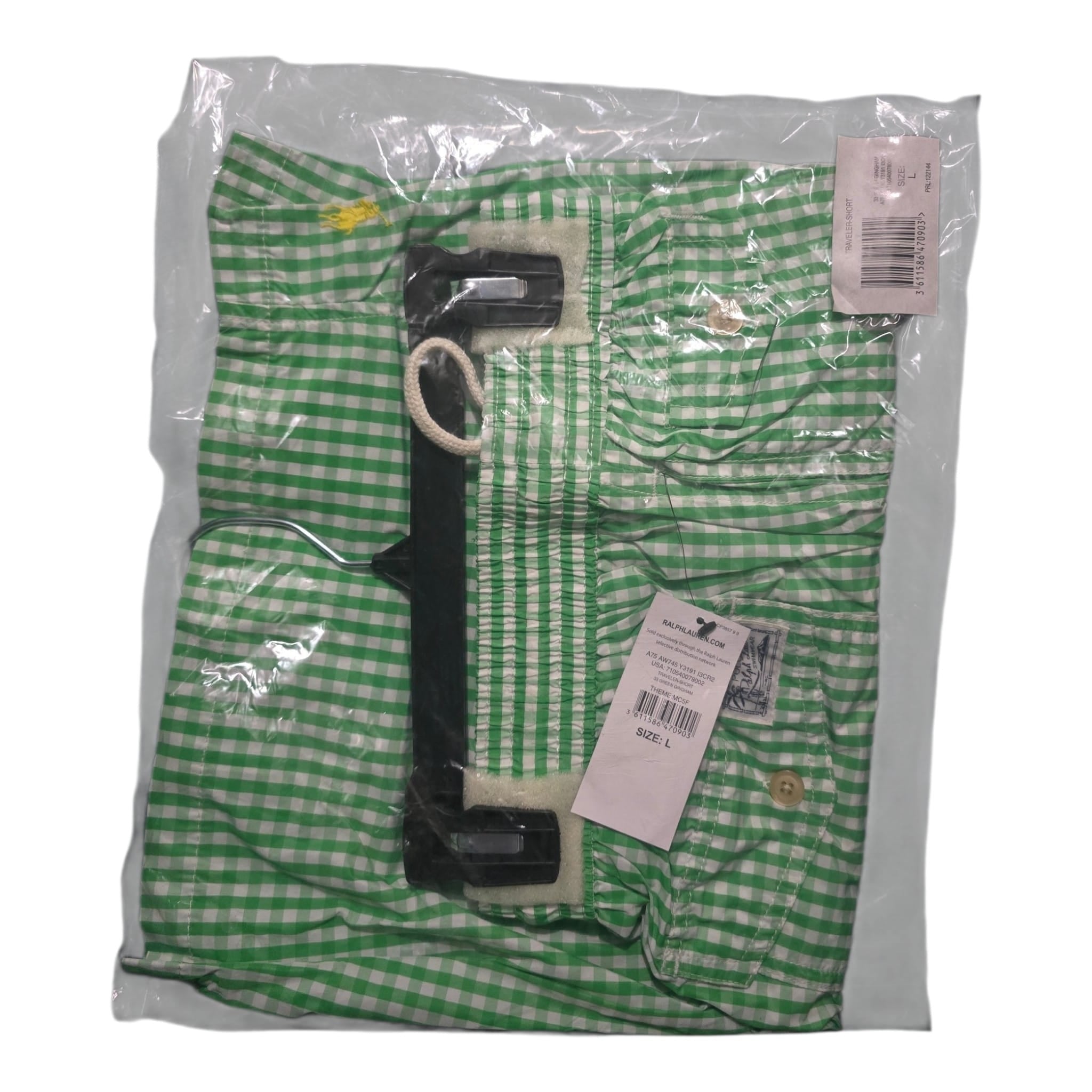 Bañador Polo Ralph Lauren Traveler - Cuadros Vichy Verde