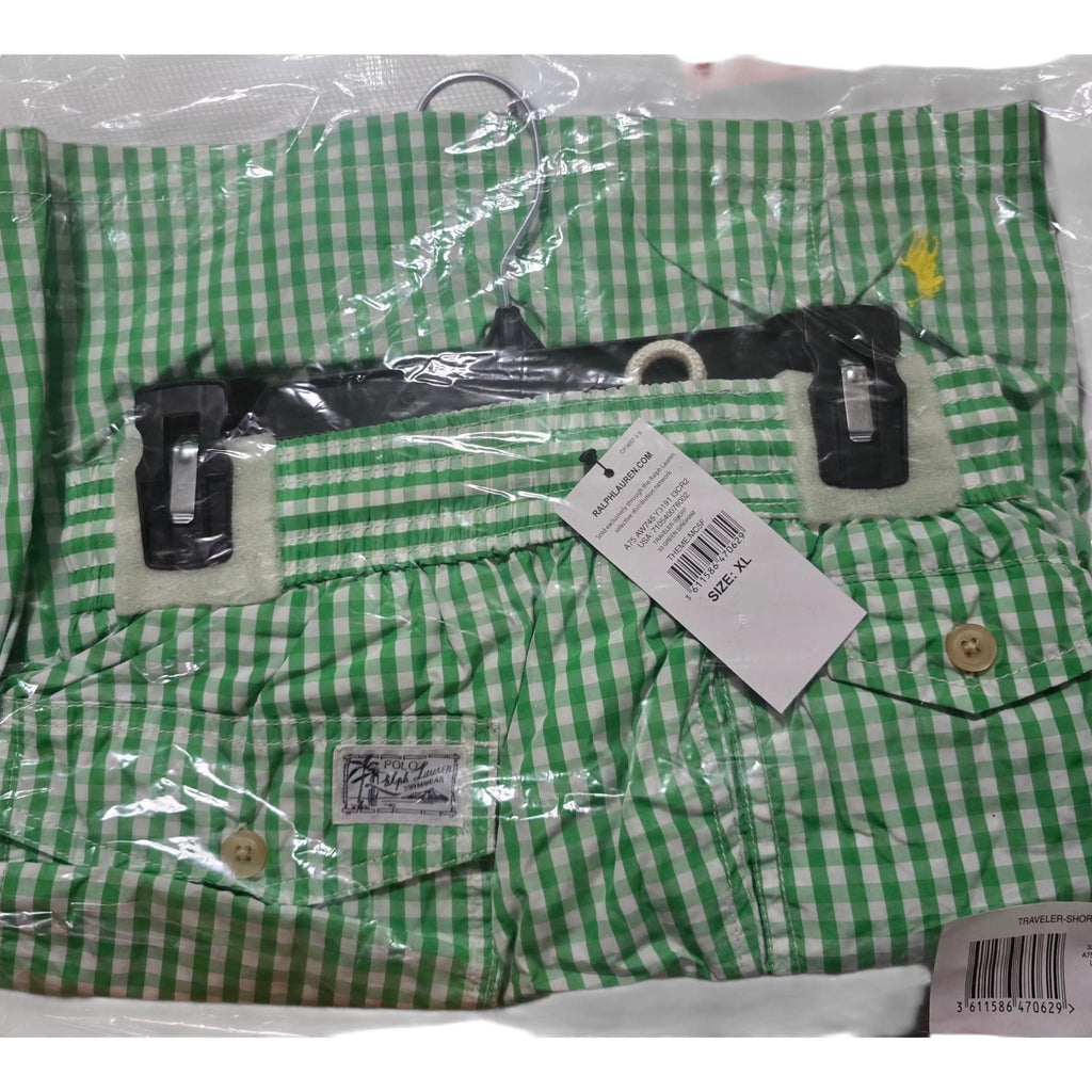 Bañador Polo Ralph Lauren Traveler - Cuadros Vichy Verde