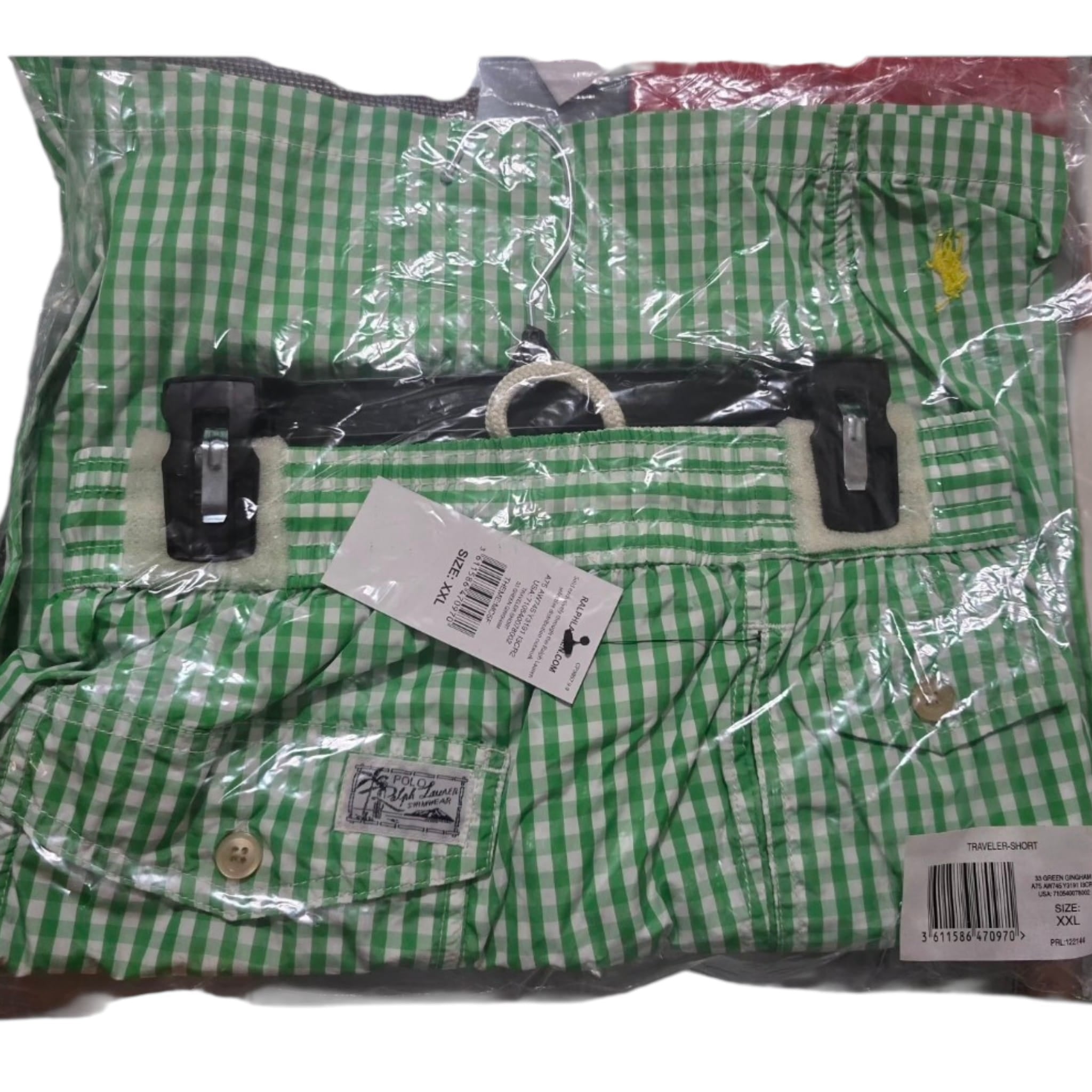 Bañador Polo Ralph Lauren Traveler - Cuadros Vichy Verde