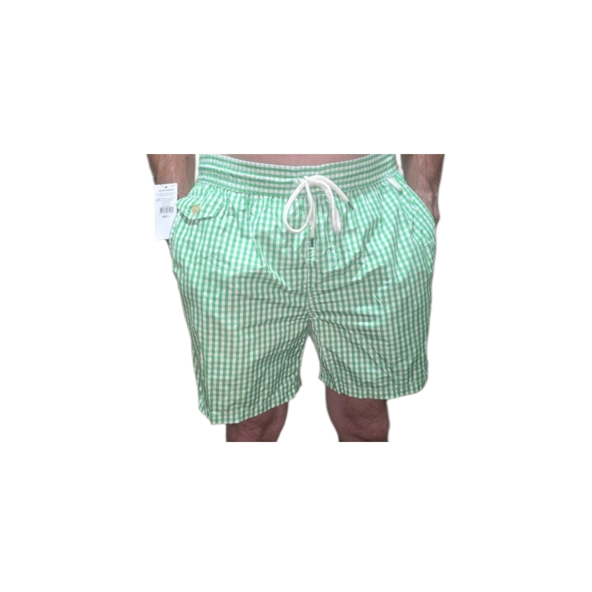 Bañador Polo Ralph Lauren Traveler - Cuadros Vichy Verde