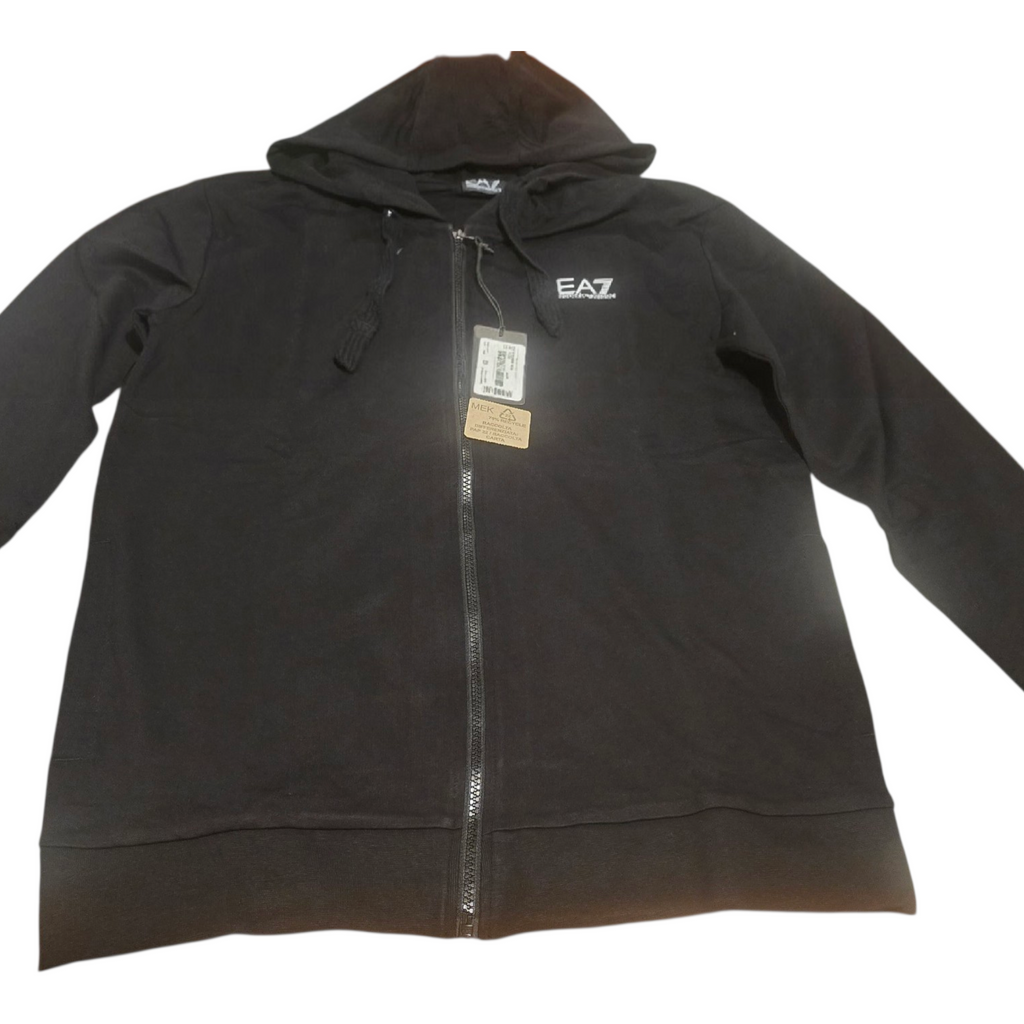 SUDADERA EMPORIO ARMANI CON CREMALLERA Y CAPUCHA- COLOR NEGRO NUEVO SIN ESTRENAR